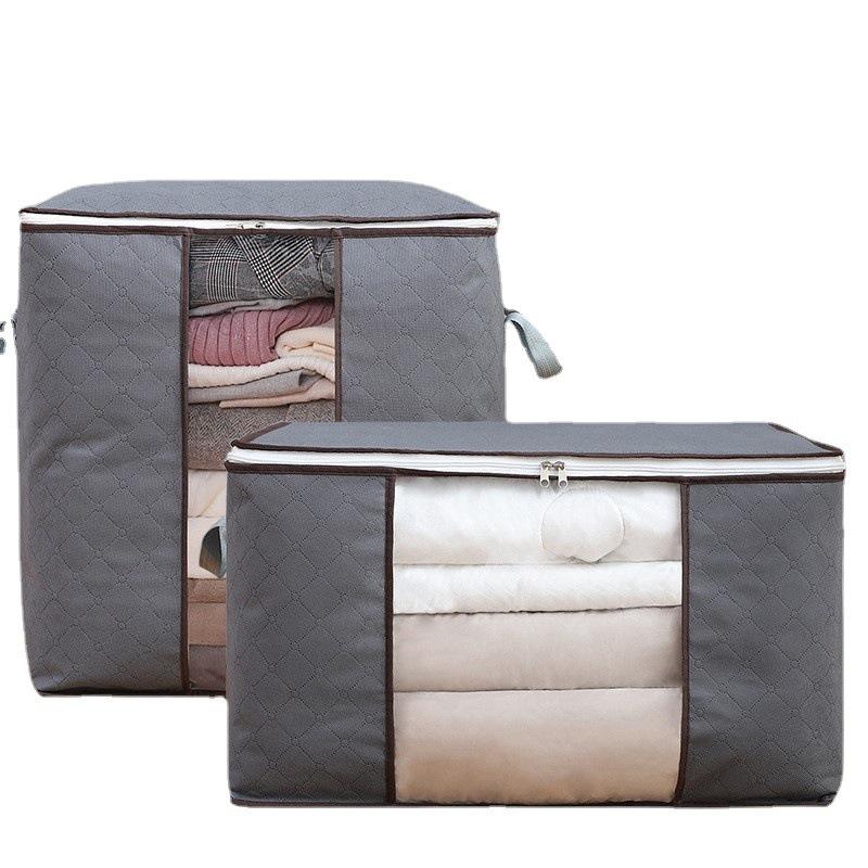 Bamboo Charcoal Non-woven Fabric Cotton Quilt Storage Bag Large Moving Quilt Storage Bag Packing Bag Clothes