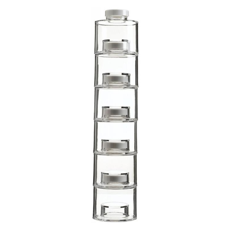 Space Saving Kitchen Storage Bottles Transparent Stackable Spice Containers Clear View Seasoning Organizers 1