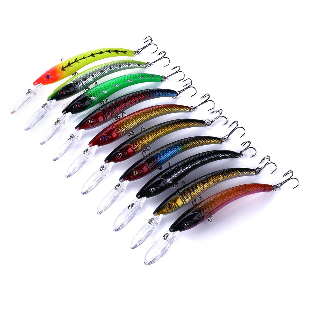 HENGJIA 1 buc. Nalucă de pescuit Minnow Wobbler 3D Eyes Bionic Bass Pike Bait Tackle de pescuit