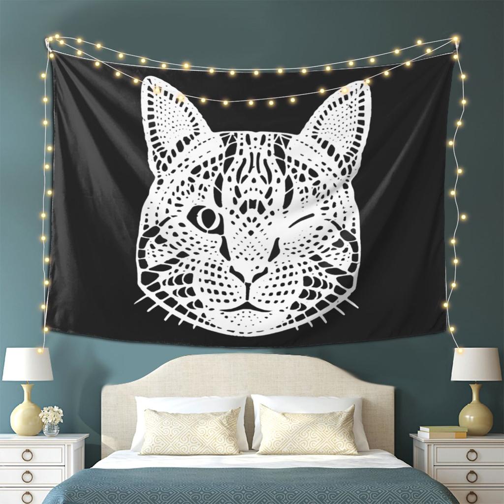 Baby Lasagna Cat Tapestry Wall Hanging Aesthetic Home Decor Tapestries for Dorm Room