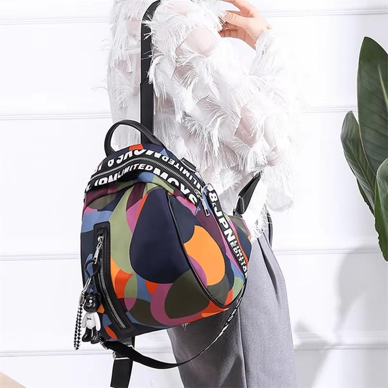 Women's Waterproof Oxford Backpack, Fashion Camouflage Multifunctional 3-in-1 Travel & School Bag, Single Shoulder Crossbody Daypack