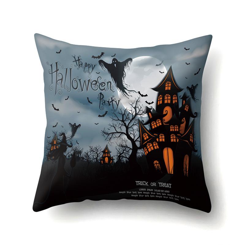 Halloween Pillowcase Car Waist Pillow Pumpkin Sofa Cushion Cover Office Home Living Room Pillowcase