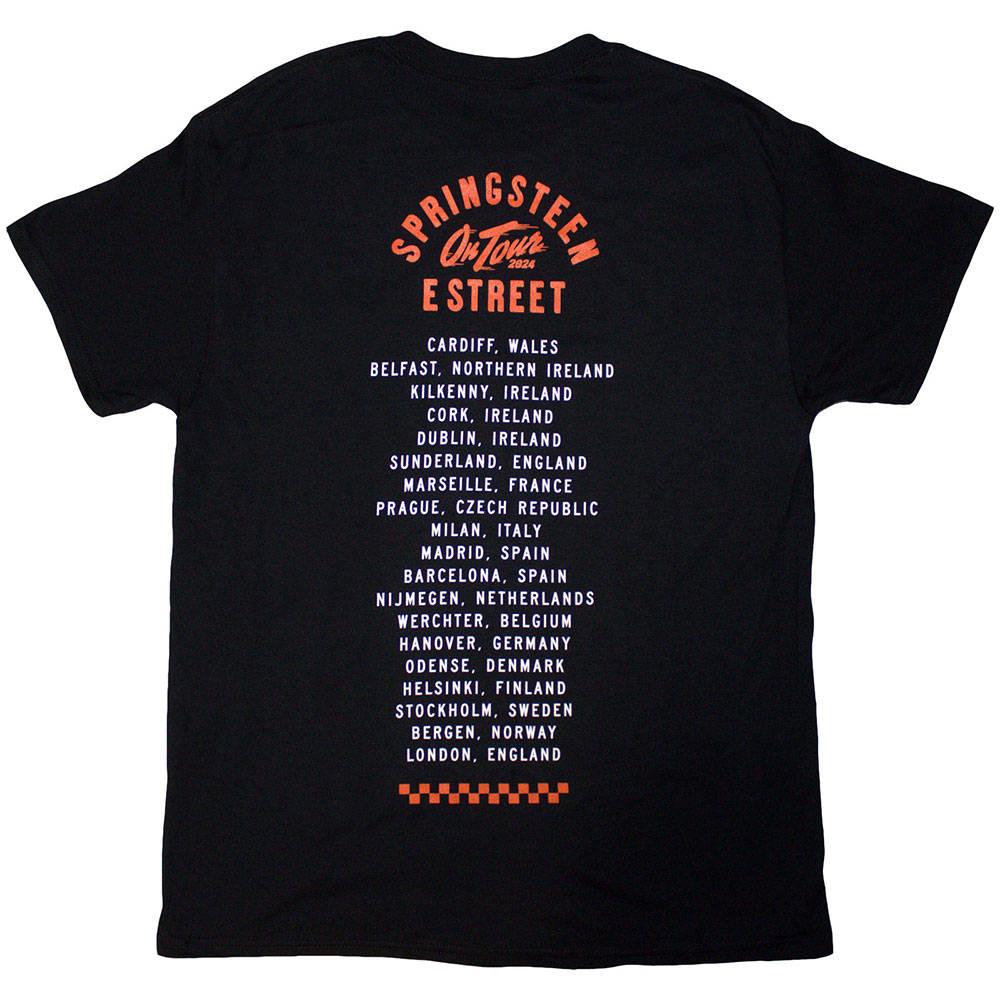 Bruce Springsteen Unisex Adult Tour Â´24 Wheel Back Print T-Shirt
