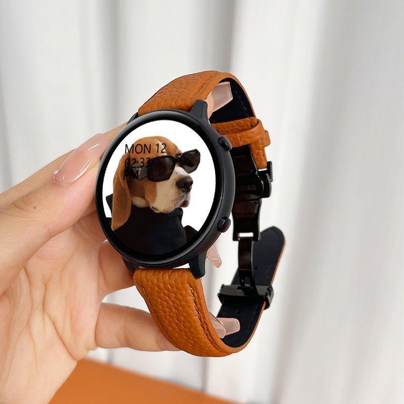 Women's Multifunctional Smartwatch with Offline Payment, Genuine Leather Strap, Bluetooth Call, Sports Features - Model CY700