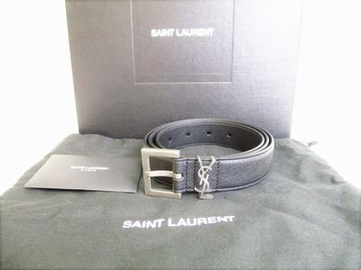 Autentisk Saint Laurent Paris YSL Yves Saint Laurent Læderbælte Størrelse 89-99cm #7974 Renoveret