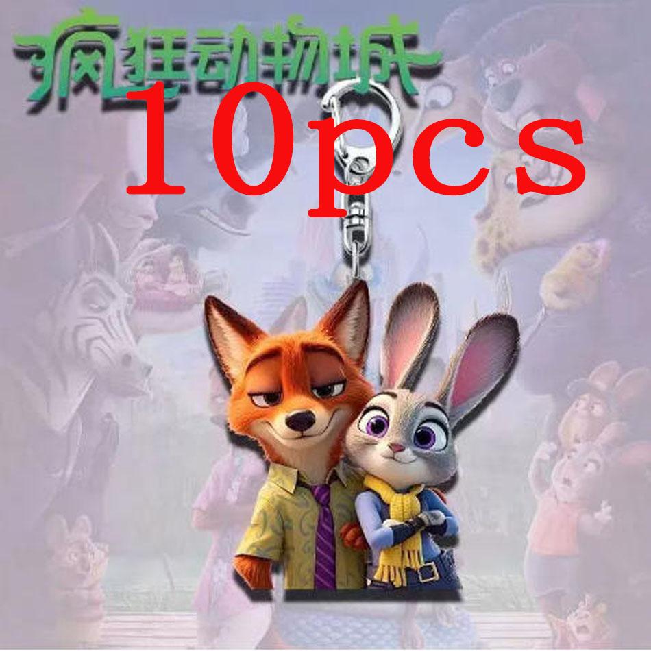 Portachiavi Creativo Carino del Film Zootopia Ornaments in Acrilico Cartone Animato Anime Decorazione per Borse alla Moda Regali per Coppie Amici