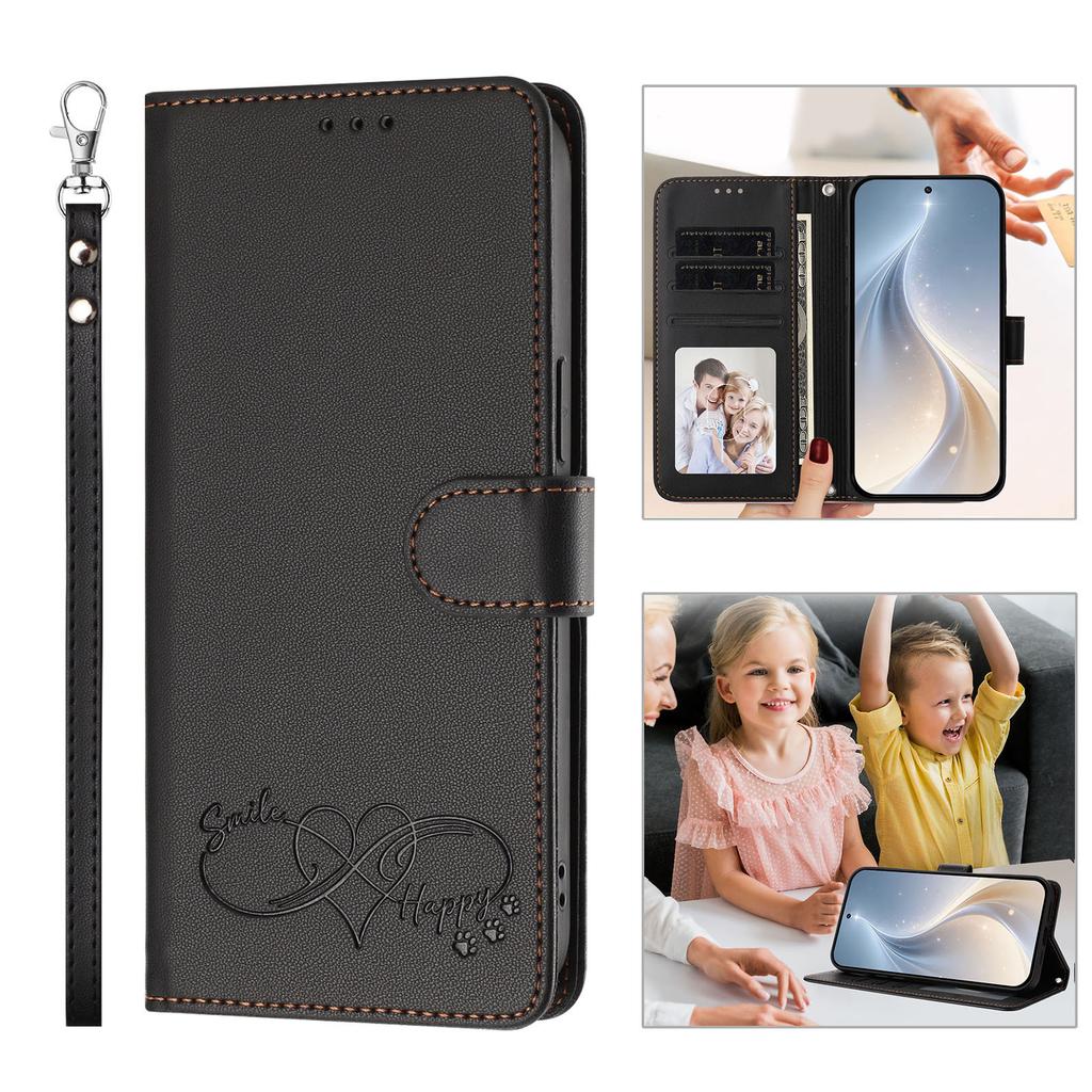 Applicable INFINIX HOT 70 4G Leather Case Happy Embossed GT 50 PRO 5G Flip Card Wallet