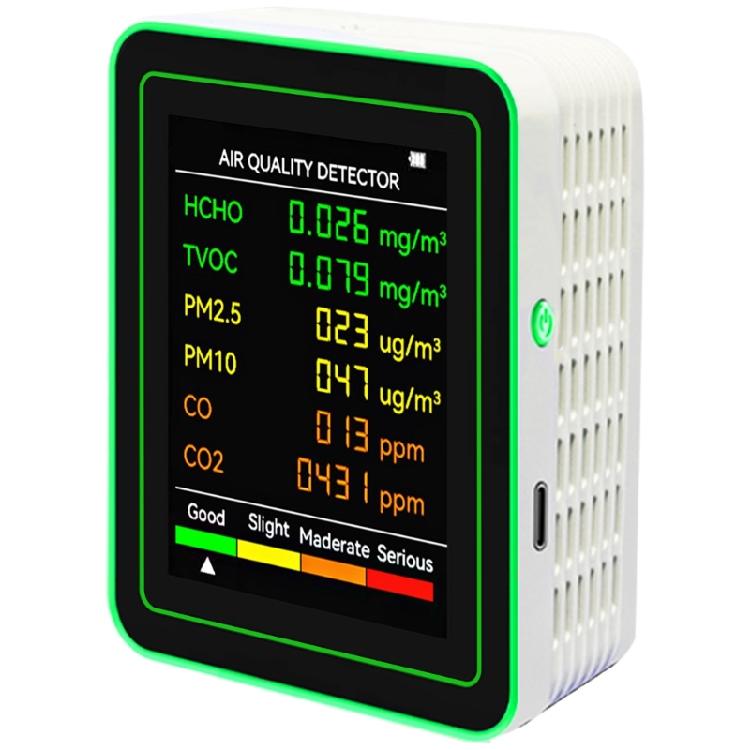 

Accurate Intelligent Environment Analysis for Indoor Air Monitors CO2, Temperature, Humidity, TVOC, Formaldehyde & HCHO