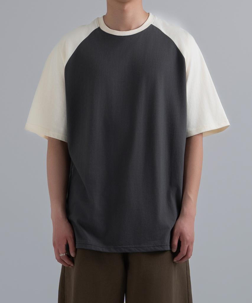 UNDEROFF Oversized Raglan Short Sleeve T-Shirt Black