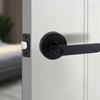 Door Levers Lock with Door Stoppers and Hinges Left/Right Handed Door Levers Handle Lock Bathroom Privacy Lock Enduring