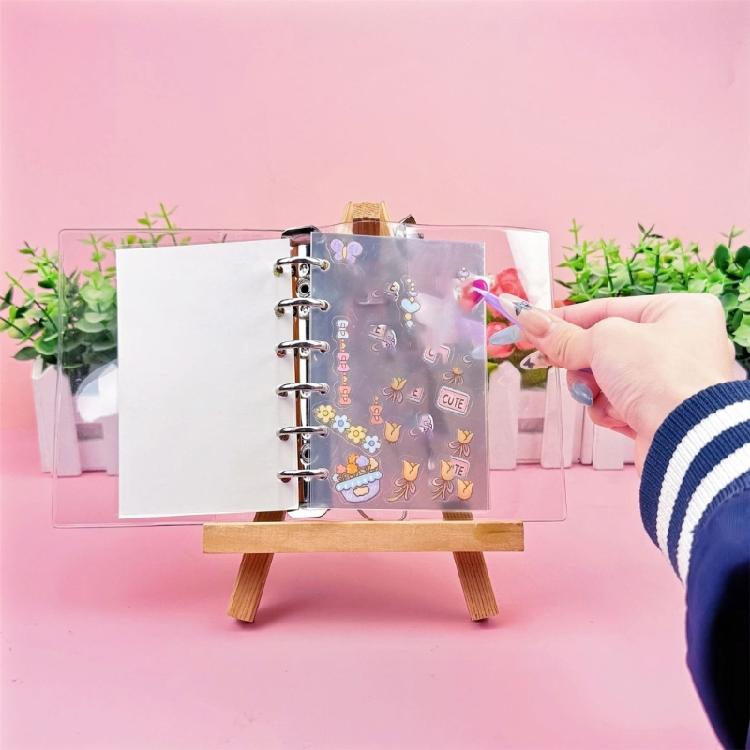 Creative Flip Top Sticker Book Anti Wrinkle Spirals Binding Stickers Collecting Book For Elementary Pupils Sticker Album