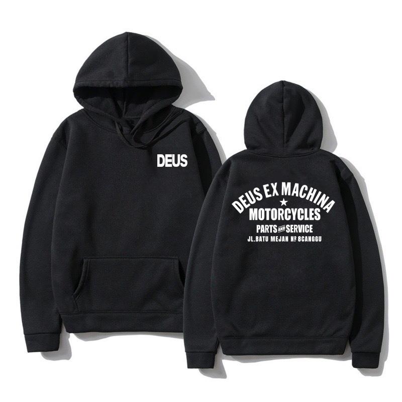 DEUS EX MACHINA New Autumn and Winter Letter Printed Men's Hooded Loose and Versatile Sports Shirt with Pullover Men's Top Hoodi