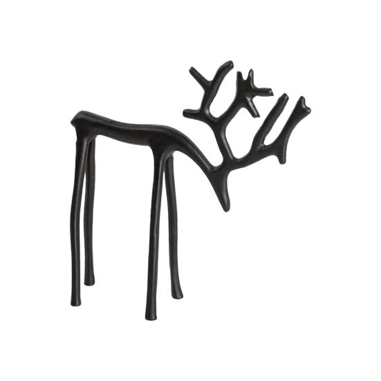 Indoor Festive Ornaments Christmas Reindeer Statue, Small Deer Sculpture Figurine, Modern Elegant Office Desk Decorations Holiday Decor for Tabletop,