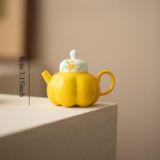 

Underglaze hand-painted rapeseed flower teapot ceramic single pot household filter ball hole kung fu tea set teapot literati