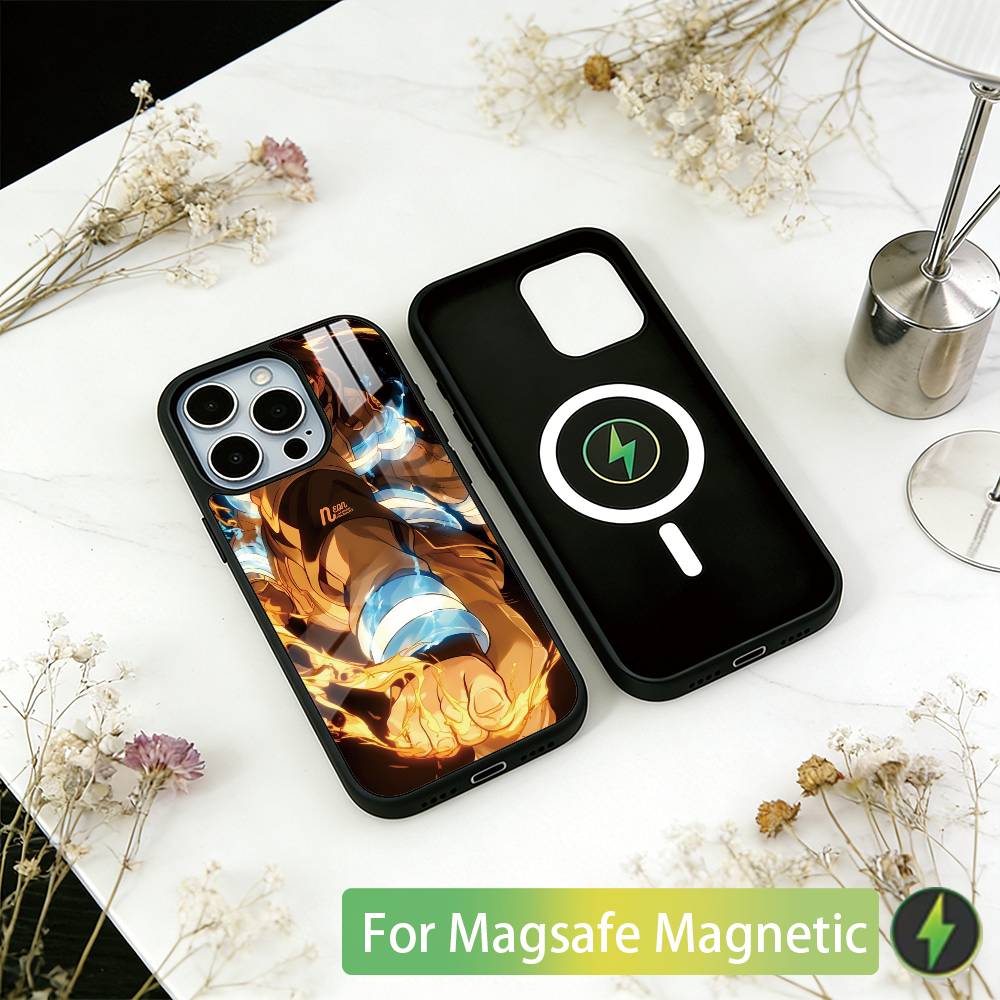Fire Force Shinra Kusakabe Phone Case For iPhone17,16,15,14,13,12,11 Plus,Pro Magnetic with Magsafe Wireless Charging