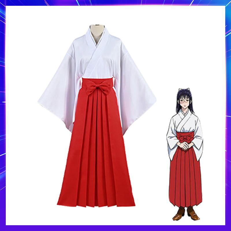 Anime Jujutsu Kaisen Iroi Utahime Costume Cosplay Parrucca Kostuum Kimono Io Pantaloni Uniforme Scuola Superiore di Jujutsu di Tokyo Parrucca Abbigliamento