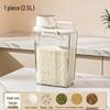 Airtight Transparent Kitchen Storage Jar for Grains, Nuts, Beans, and Flour
