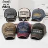New Retro Washed Color Matching Embroidery Baseball Cap Men's and Women's Old Cap Outdoor Sun Hat