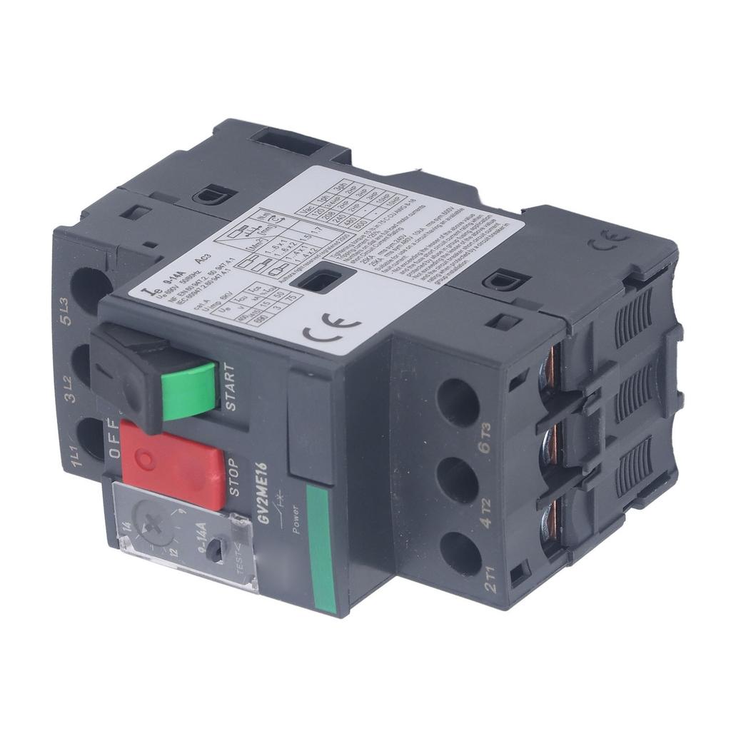 Motor Circuit Breaker Overload Protection Thermal Magnetic Manual Motor Starter Button Rail Mount AC690V GV2‑ME16 9‑14A