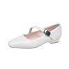 With small leather shoes square head 2025 retro Mary Jane shoes light mouth single shoes summer new temperament women's shoes word French