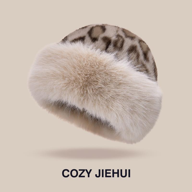 Winter warm wool hat fleece basin hat women's Mongolian northeast hat women's winter bucket hat Korean version of Baimao hat