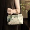 Chinese Style Artistic Embroidery Bamboo Knot Handbag Paired with Qipao Mini Handbag, New Thin and Delicate Women's Bag Wrist Bag