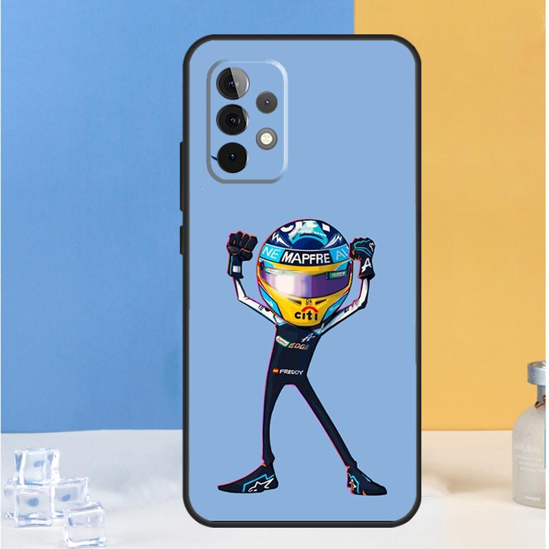 F1 Racing Fernando Alonso 14 Case For Samsung Galaxy A54 A34 A14 A12 A13 A22 A23 A32 A33 A52 A53 A73 A51 A71 Coque
