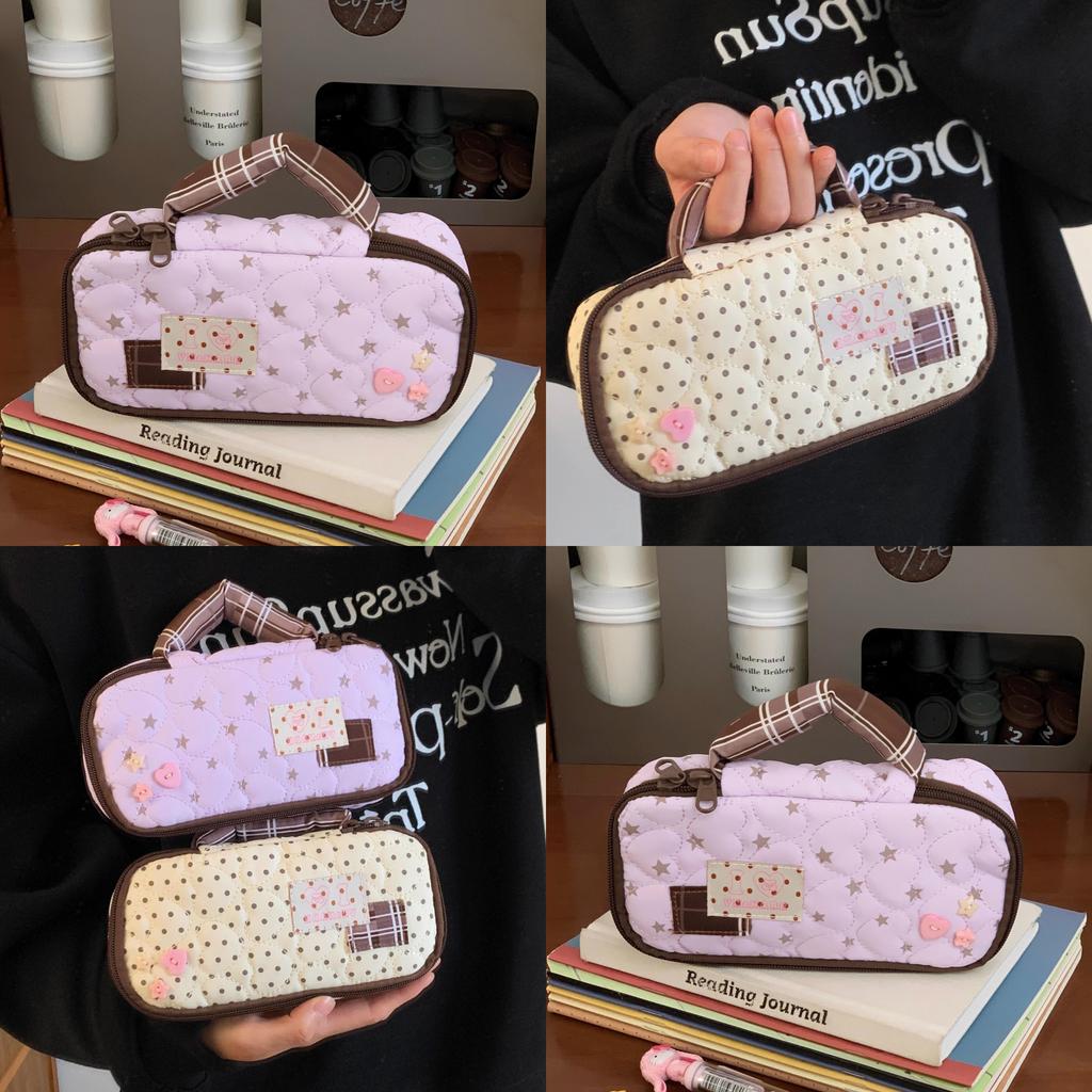 Korean Style Love Heart Pencil Bag With Fashion Design For High School And Middle School