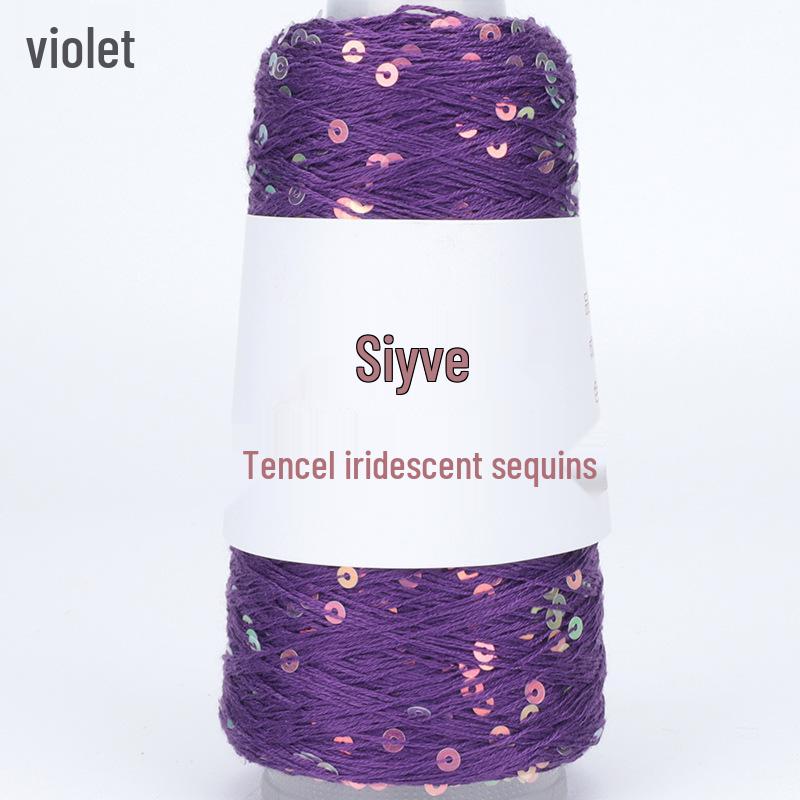 Si Yue Tencel Iridescent Sequin Yarn - Hand-Knitted Fashion Dazzling Yarn