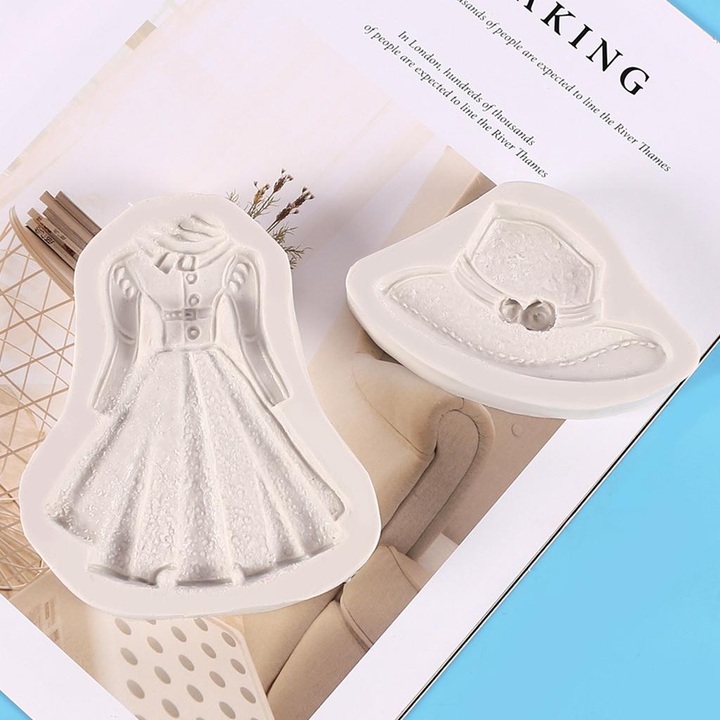 Dress/Hat Shaped Silicone Mold Handmade Mould Candle Soap Making Mold for DIY
