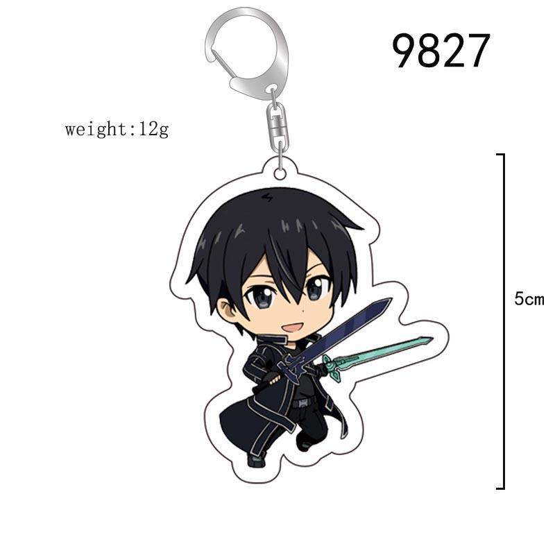 Sword Art Online Acrylic Keychain: Asuna, Sinon, Kirito Anime Charm
