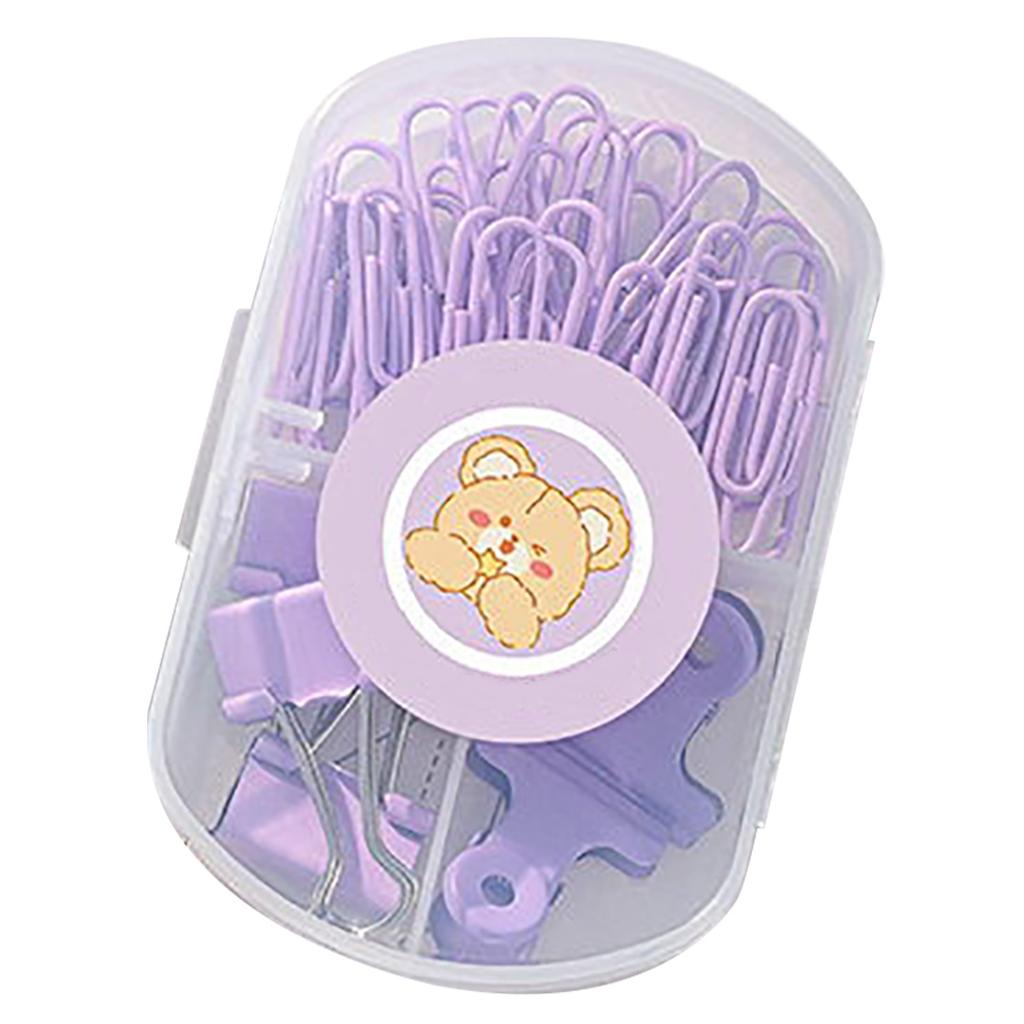 Paper Clips Set Sturdy Box Packed Light Cute Portable Multi Purpose Office Clips Set for Family