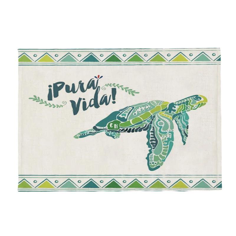 Ocean Animal Sea Turtle Placemat Non-Slip Washable Place Mat for Home Party Dining Tables Wedding Kitchen Banquets Decor