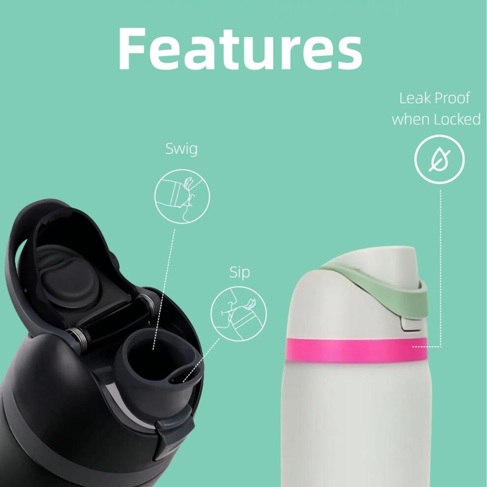 Replacement Lid for Owala Freesip – One-Button, Leakproof, BPA-Free Cap Compatible with Black Owala 16oz/24oz/32oz/40oz