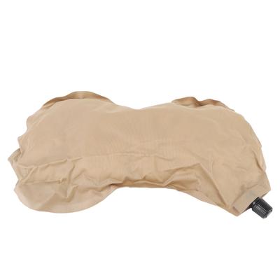 Aufblasbares Kompaktes Reisekissen Tragbares Schwamm-Sitzkissen für Nickerchen Camping Auto Khaki