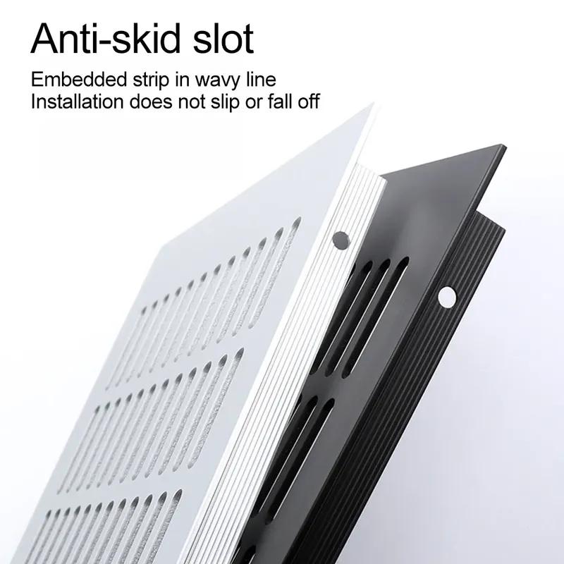 200MM Rectangular Air Vent Cover Aluminum Alloy Ventilation Grille For Wardrobe Shoe Cabinet Closet Furniture Ventilator Mesh
