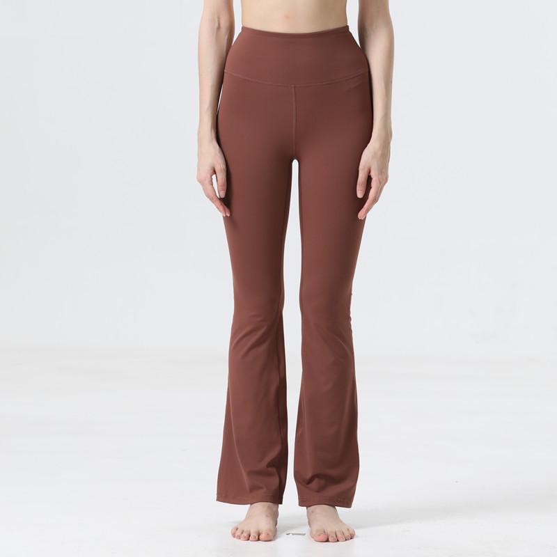 Uarun Women's Super High Waist Flare Yoga Pants - High Elastic, Nude Feel Running Tights