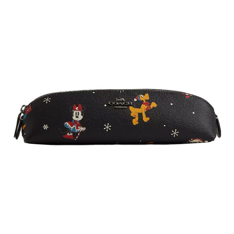 

Coach X Disney Collaboration Pencil Case With Pattern Print Letter Logo Zipper Closure Coated Canvas And Smooth Leather Unisex Pencil Case CN570-QBM2 Bronze