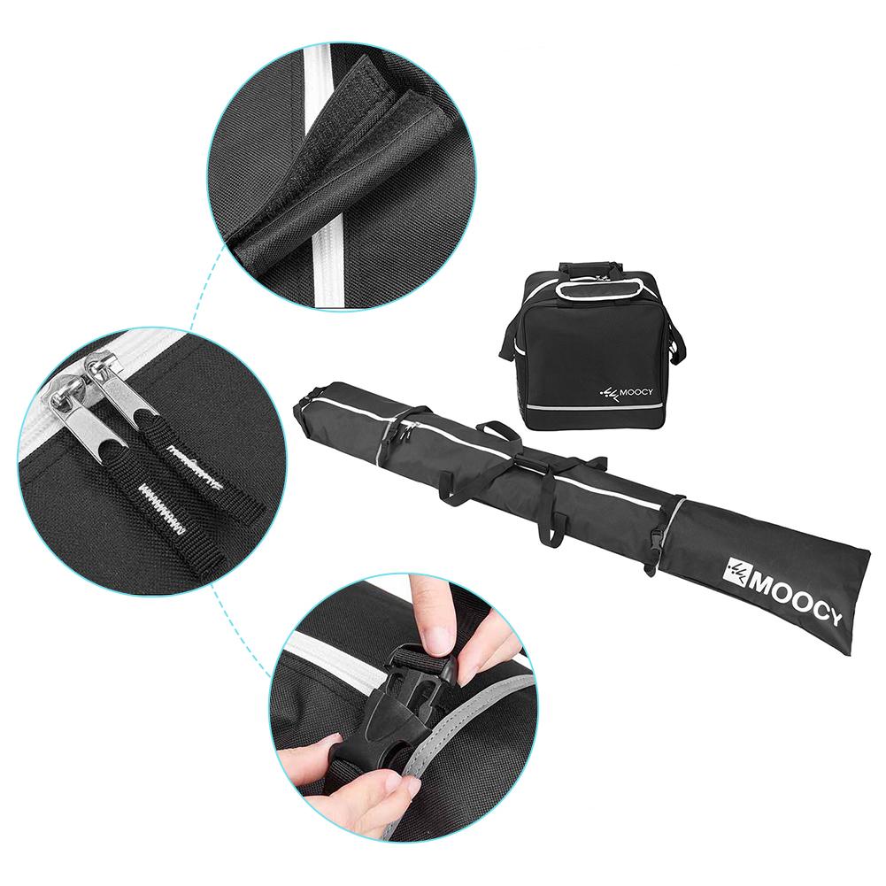 2 Pcs Ski Set Waterproof Ski Bag & Boot Bag Set Padded Ski Duffle Bag & Boot Tote Set Ski Carrier Bag & Boot Pouch for Men Women