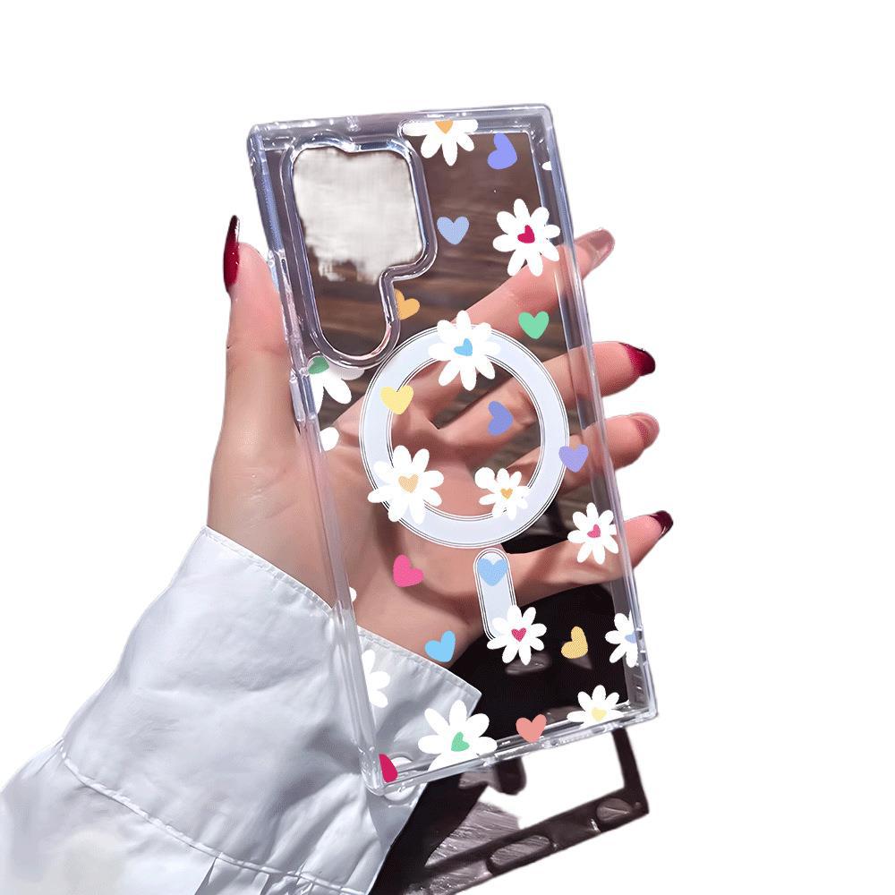 Magsafe Magnetic Mobile Phone Case GalaxyS26ultra Small Fresh S25Edge Transparent Acrylic Protective Case