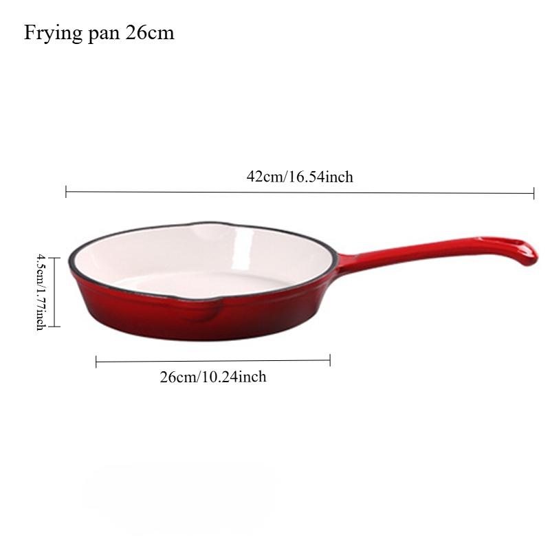 Enameled Dutch Oven Pot with Lid 5L Enamel Soup Pot Soup Cooking Pot Cast Iron Dutch Oven with Dual Handles for Bread Baking