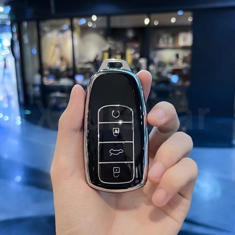 TPU Shell Fob Holder for Chery Tiggo 8 Pro Tiggo 8plus New 5 Plus 7 Pro 4 Tiggo 4 5X 7 Pro 8 Exeed Txl Tx Lx Car Key Case Cover