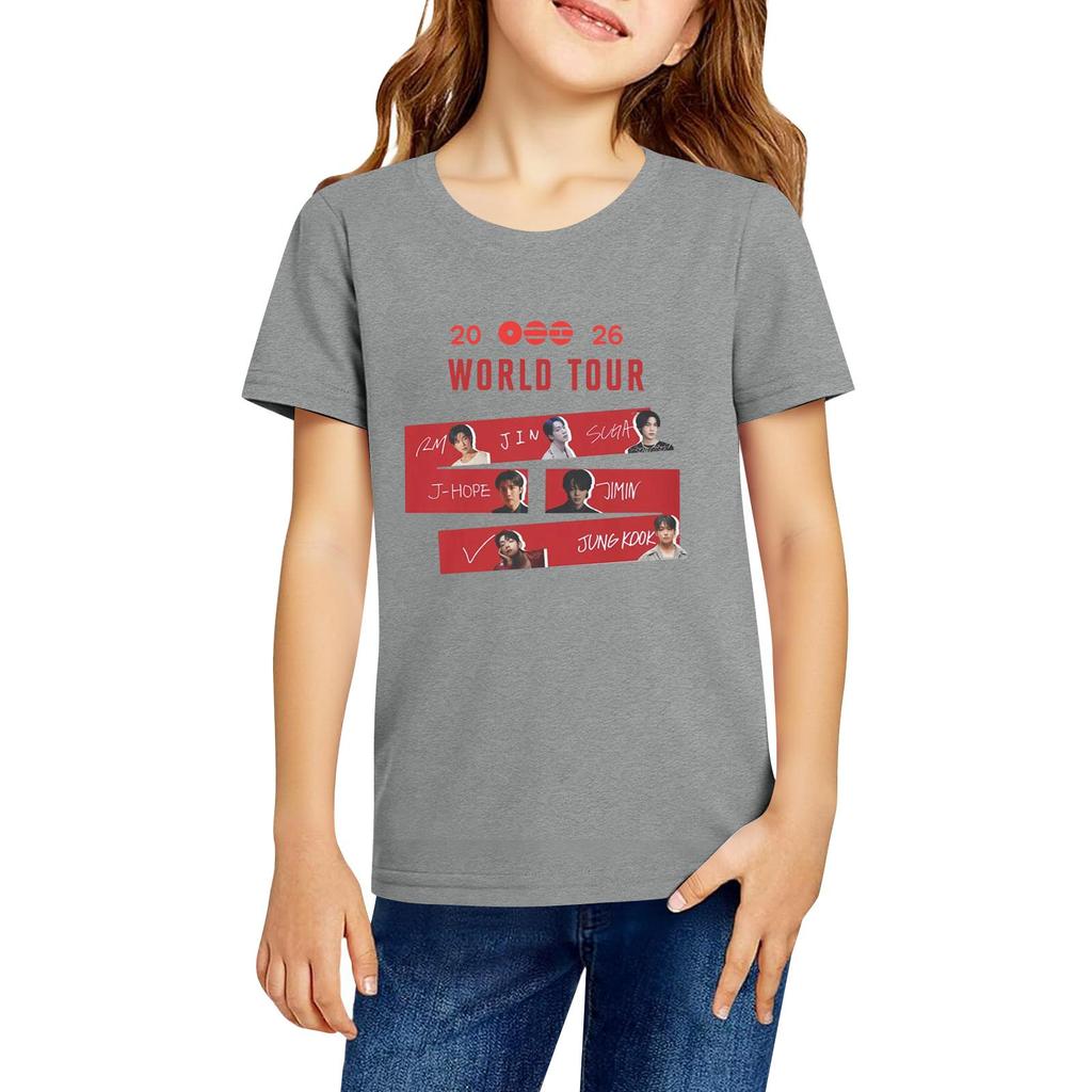 Modische Rundhals-Kurzarm-Arbeitskleidung bedruckte Oberteile für Kinder-Sommeroberteile