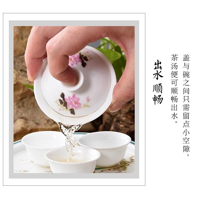 WHYOU Mini 80ml Tea Tureen Cup of Tea Business Gift Chinese Style High Quality Tableware Tea Set Kung Fu Accessories
