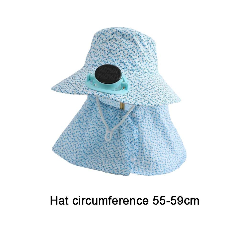 Breathable Solar Fan Cap USB Charging Cooling Fan Hat Sunscreen Cap Sun Cap  Outdoor Activities