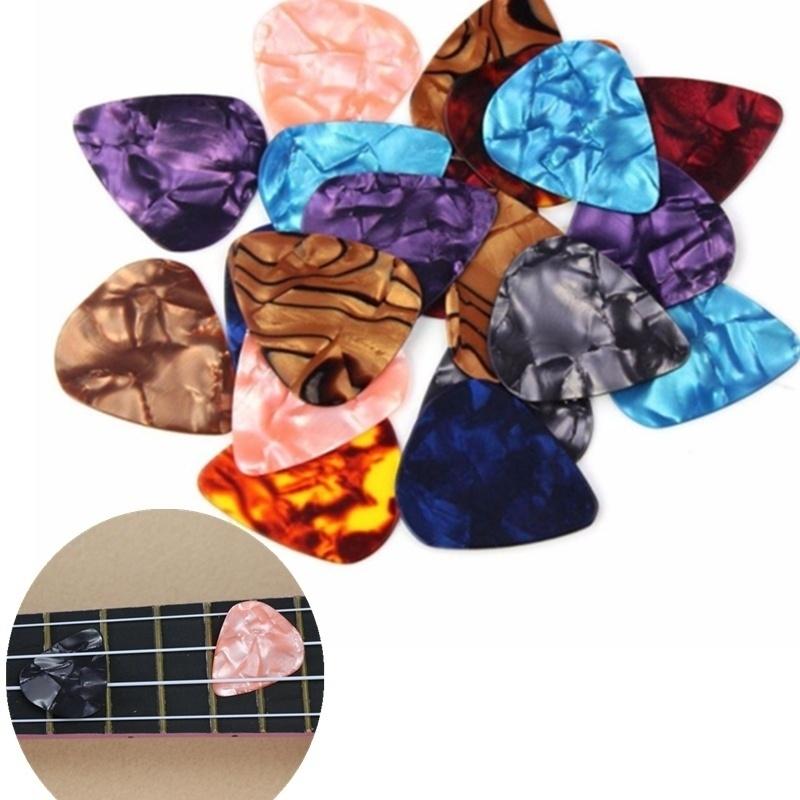 16/13/10pcs Guitar Picks 0.46 Mm 0.71 Mm 0.96 Mm Ukulele Finger-dial Guitar Universal ABS Picks Random Color