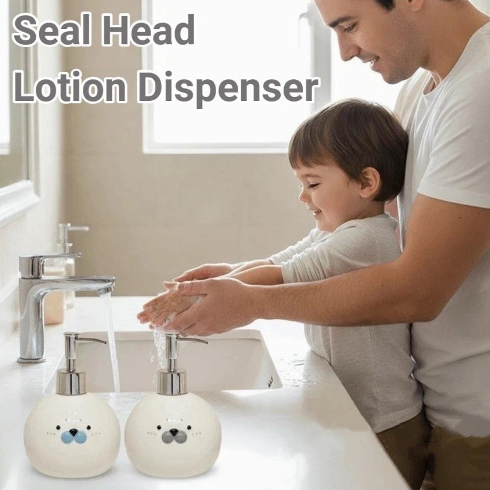 350ML Ceramic Hand Sanitizer Bottle Pump Style Seal Head Lotion Dispenser  Kitchen