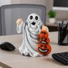 3D Sculpture Ghost Sculpture Resin Halloween Figurine Cute Ghost Statue  Halloween Party