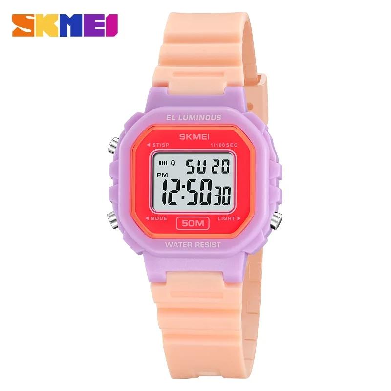 SKMEI 2326 Luxury Waterproof Sports Countdown LED Display Digital Watch for Women Shockproof Womens Wristwatches Reloj Mujer