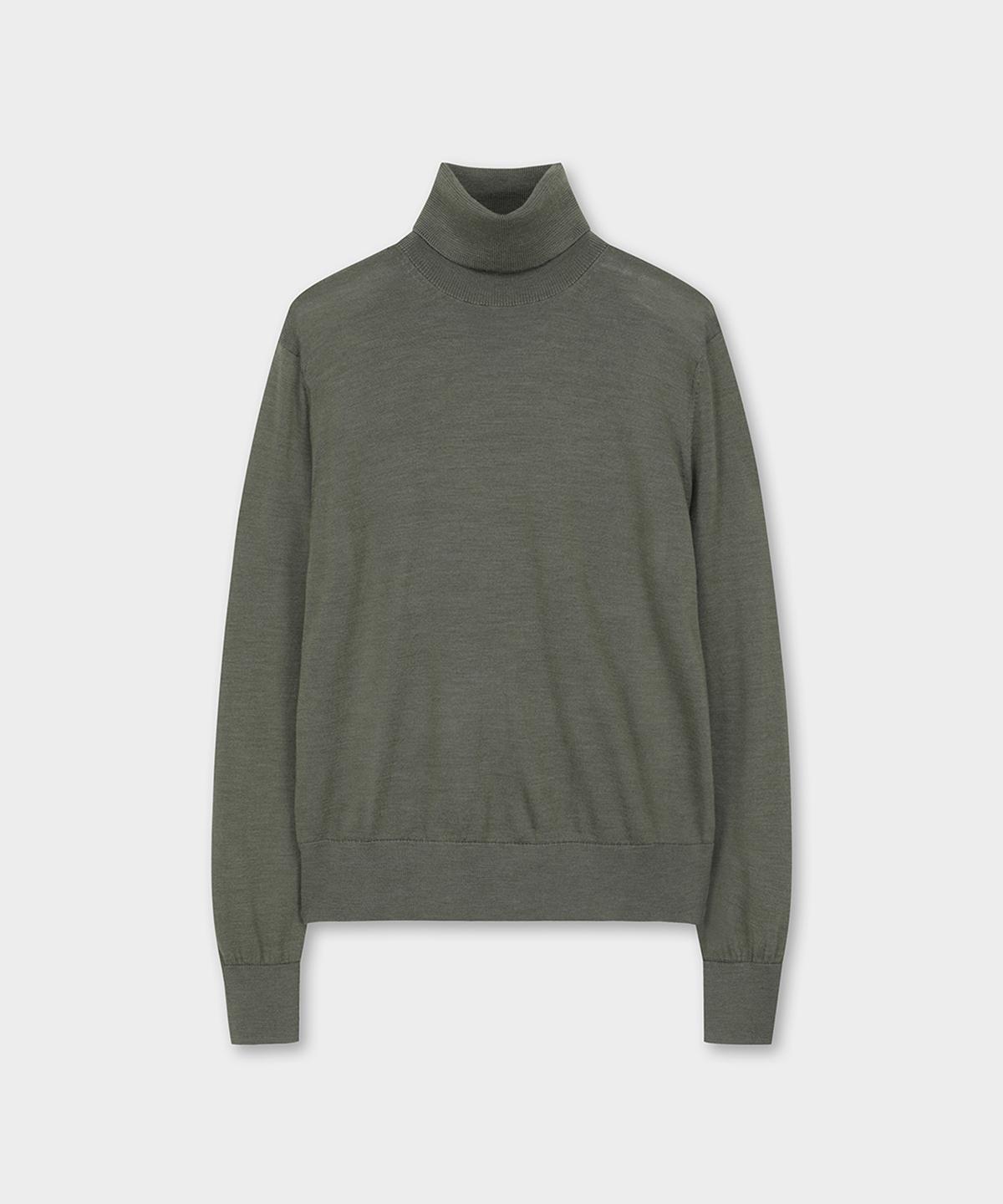 Brooks Brothers [Women S] Merino Wool Turtleneck Sweater (Green) (Bbwuwf4032Ief) Green/M